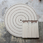 Художественный Гобелен Макраме White Disk Harmony варинант исполнения - 2 | Loft Concept в Омске