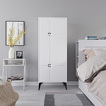 Комод белый с 4-мя дверцами на металлических ножках SPARK MULTIPURPOSE CABINET WHITE варинант исполнения - 1 | Loft Concept в Омске