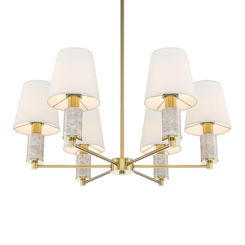 Люстра подвесная Lira Латунь Серый Белый в Омске | Loft Concept 