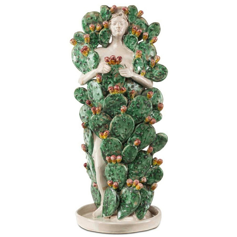 Подсвечник Candleholder Lady Cactile Зеленый Белый Подсвечник Candleholder Lady Cactile Зеленый Белый в Омске | Loft Concept