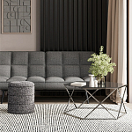 Пуф Three Gray в ткани букле серого цвета варинант исполнения - 3 | Loft Concept в Омске