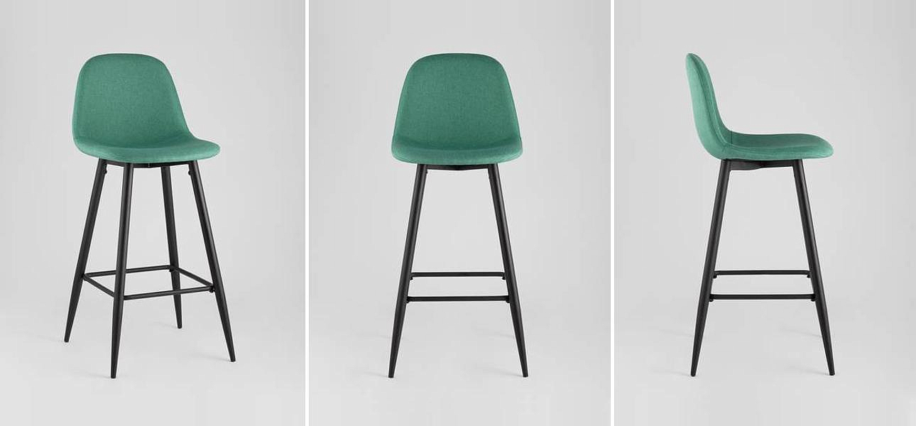 Барный Стул Archie Chair Зеленая Рогожка Барный Стул Archie Chair Зеленая Рогожка - Loft-Concept в Омске