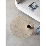 Столик приставной с круглой столешницей Textured Cream Table варинант исполнения - 5 | Loft Concept в Омске