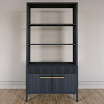 Стеллаж Primo с ящиками Черный дуб  варинант исполнения - 1 | Loft Concept в Омске