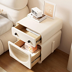 Тумбочка прикроватная с ящиком и стеклянной дверцей Робот Robot Bedside варинант исполнения - 1 | Loft Concept в Омске