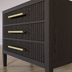 Тумба Primo  с тремя ящиками шпон темный орех варинант исполнения - 4 | Loft Concept в Омске