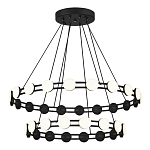 Люстра двухъярусная с круглыми светодиодными источниками света Maxine Light варинант исполнения - 4 | Loft Concept в Омске