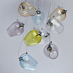 Люстра каскадная с 9-ю разноцветными стеклянными плафонами Kaleido варинант исполнения - 4 | Loft Concept в Омске