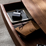 Кофейный стол овальный из дерева с 2-мя ящиками Coffee Walnut Table варинант исполнения - 8 | Loft Concept в Омске