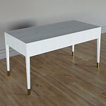 Письменный стол Elsa Dreams White Шпон дерево с двумя ящиками варинант исполнения - 5 | Loft Concept в Омске