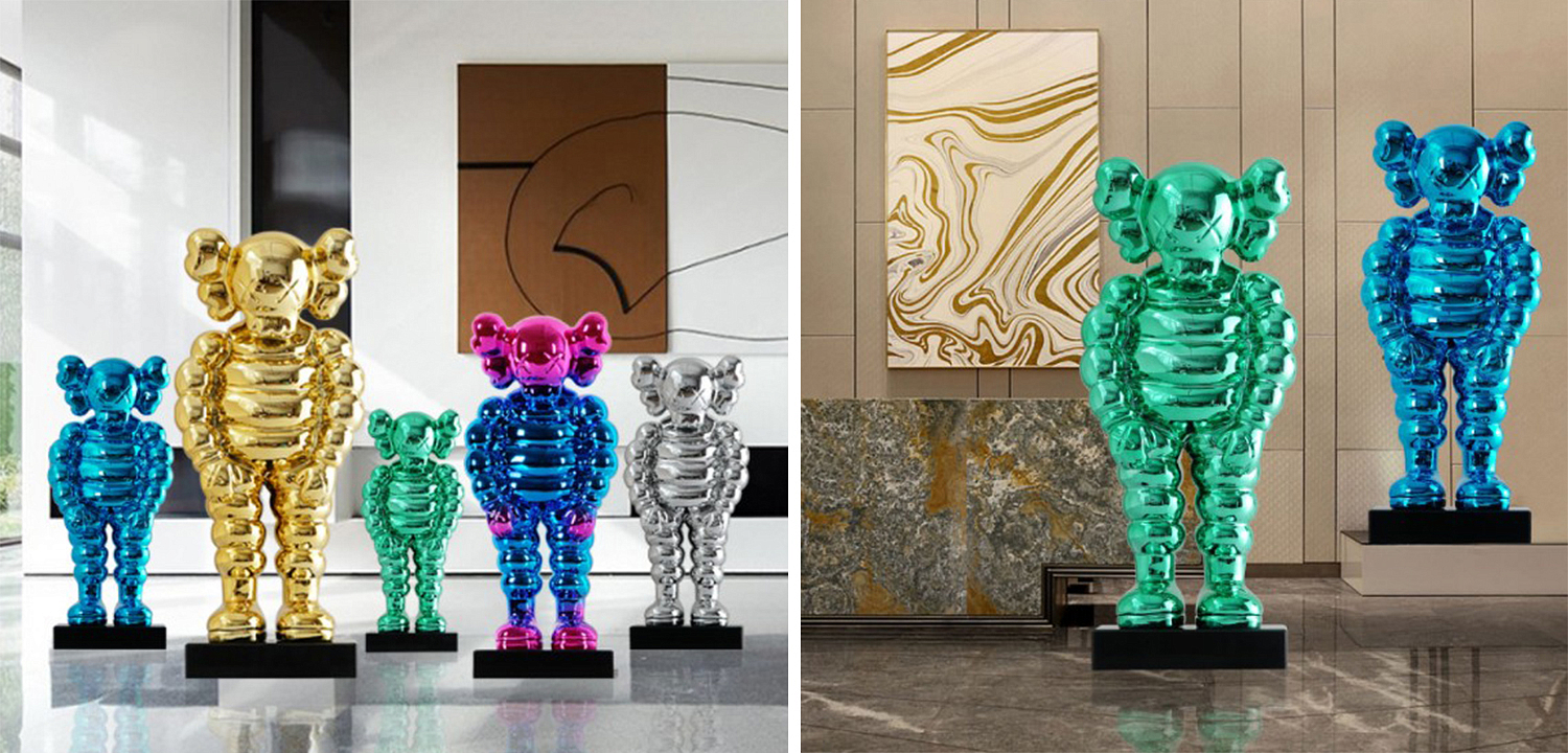 Статуэтка KAWS Bowed Down Blue on stand Статуэтка KAWS Bowed Down Blue on stand - Loft-Concept в Омске