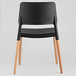 Пластиковый стул на ножках из массива бука Ferret Black 4 шт варинант исполнения - 3 | Loft Concept в Омске