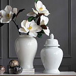 Ваза белая с крышкой однотонная Chinoiserie Ceramics варинант исполнения - 5 | Loft Concept в Омске