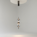 Подвесной светильник с плафоном из стекла с зеркальным градиентом Double Moon варинант исполнения - 3 | Loft Concept в Омске