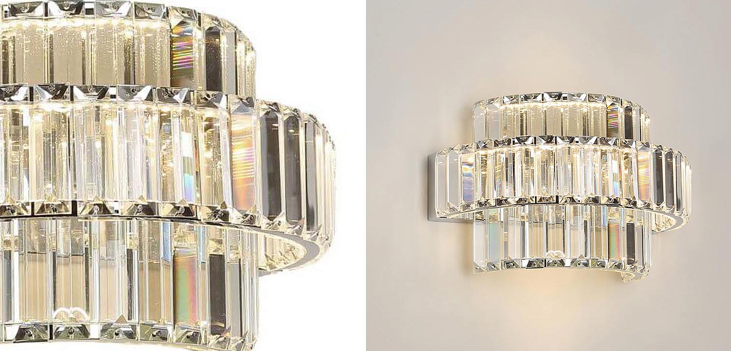 Бра Crystal Shine Linda Chrome Wall Lamp B Бра Crystal Shine Linda Chrome Wall Lamp B - Loft-Concept в Омске