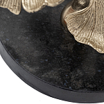 Настольная лампа с черным тканевым абажуром на основании в виде листьев Golden Leaves варинант исполнения - 1 | Loft Concept в Омске