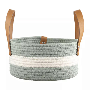 Корзина для хранения с ручками Interlacement Green