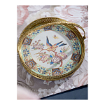 Блюдо фарфоровое с бронзовой ручкой Paradise Dish with Handle варинант исполнения - 4 | Loft Concept в Омске
