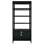 Стеллаж со стеклянными полками Elsa Dreams Black варинант исполнения - 7 | Loft Concept в Омске