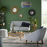 Кресло с черно-белым принтом Pauley Black White Armchair варинант исполнения - 5 | Loft Concept в Омске