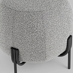 Пуф в ткани букле серого цвета Pikelet варинант исполнения - 4 | Loft Concept в Омске