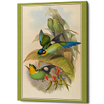 Постер на холсте с изображением птиц Blooming Birds Poster варинант исполнения - 5 | Loft Concept в Омске
