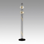 Торшер с черным основанием и золотистым декором Bruno варинант исполнения - 3 | Loft Concept в Омске