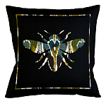 Подушка декоративная пчела сине-зелёный орнамент Ikat Pattern варинант исполнения - 1 | Loft Concept в Омске