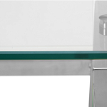 Стол письменный с прозрачной столешницей Corporate Identity варинант исполнения - 3 | Loft Concept в Омске