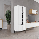 Комод белый с 4-мя дверцами на металлических ножках SPARK MULTIPURPOSE CABINET WHITE варинант исполнения - 8 | Loft Concept в Омске