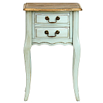 Прикроватная тумба из массива березы светло-бирюзовая Montmartre Provence Bedside Table варинант исполнения - 2 | Loft Concept в Омске