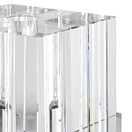 Бра серебряное с фактурным прозрачным абажуром Optical Crystal варинант исполнения - 1 | Loft Concept в Омске
