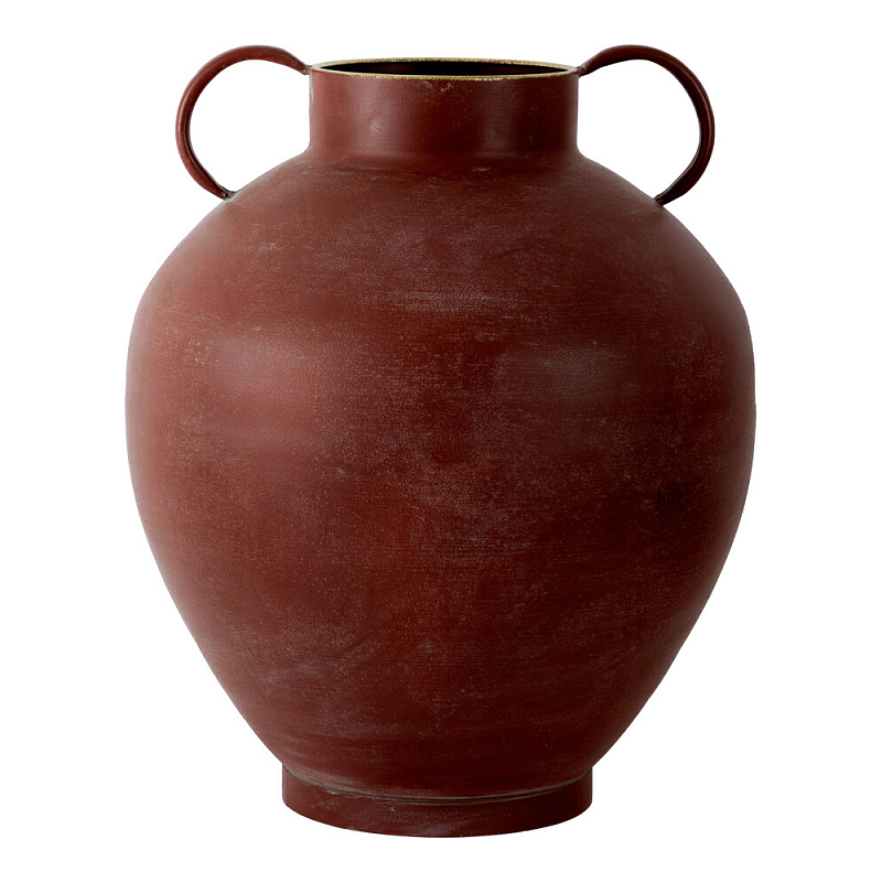Ваза бордовая с 2-мя фактурными ручками Vase Burgundy Glaze Бордовый в Омске | Loft Concept 