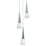Подвесной светильник капли Acrylic Droplet Trio Chrome Hanging Lamp варинант исполнения - 1 | Loft Concept в Омске