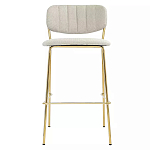 Стул барный широкой полукруглой спинкой на золотистых ножках Chair Smooth Shapes варинант исполнения - 1 | Loft Concept в Омске