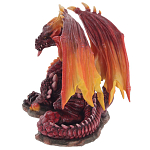 Декоративная статуэтка Дракон Красный Red Dragon with Orange Wings Statuette варинант исполнения - 2 | Loft Concept в Омске