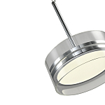 Подвесной светильник с прозрачным плафоном цилиндрической формы из акрила и стекла с пультом для регулировки света Glass Lamp Chromium варинант исполнения - 3 | Loft Concept в Омске