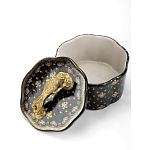 Шкатулка черного цвета с крышкой с фигуркой льва Eden Garden варинант исполнения - 4 | Loft Concept в Омске