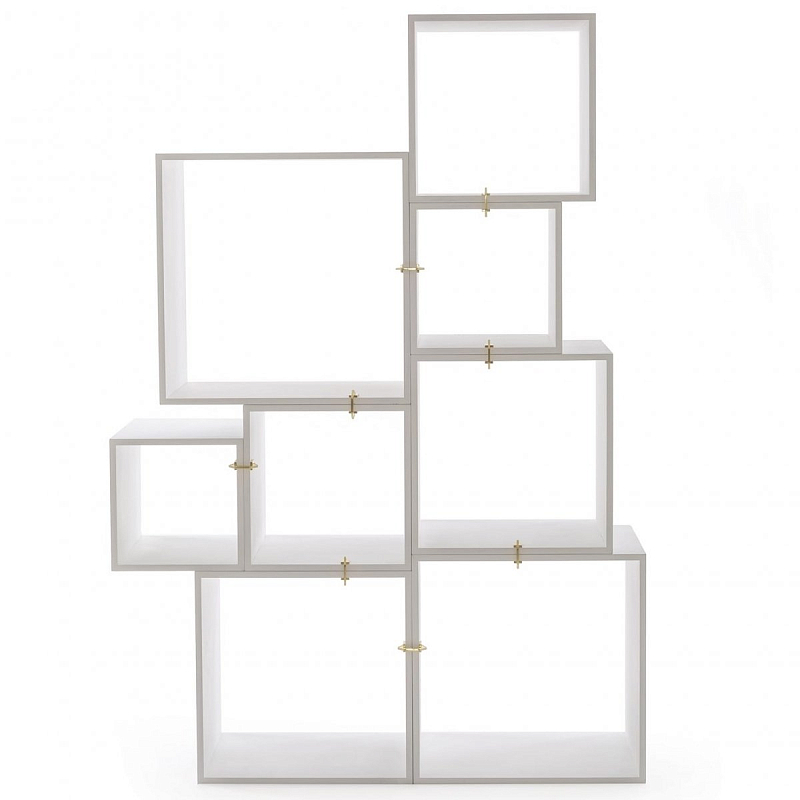 Стеллаж Seletti Assemblage White Белый Золотой в Омске | Loft Concept 