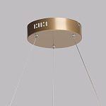 Люстра подвесная круглая золотого цвета с белыми изогнутыми световыми линиями Luke Lampco Tracer Lamp варинант исполнения - 11 | Loft Concept в Омске