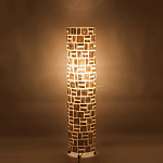 Торшер из перламутра на металлическом каркасе Indonesian Cylinder 2 варинант исполнения - 2 | Loft Concept в Омске