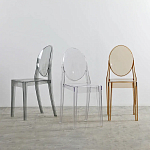 Прозрачный стул с серым оттенком LOUIS GHOST CHAIR варинант исполнения - 8 | Loft Concept в Омске