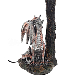 Настольная лампа с абажуром Дракон Silver Red Dragon Коричневый абажур варинант исполнения - 3 | Loft Concept в Омске