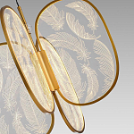 Люстра с гравировкой на акриловых плафонах Gravyura Bronze D 50 см варинант исполнения - 3 | Loft Concept в Омске