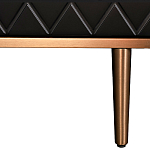 Комод черный округлой формы с рельефным фасадом Black Cut варинант исполнения - 7 | Loft Concept в Омске