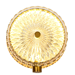 Бра с плафоном из рельефного стекла Peony Glass Bronze  варинант исполнения - 1 | Loft Concept в Омске