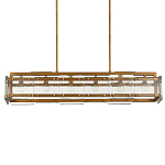 Люстра прямоугольная из толстого литого стекла Cast Glass варинант исполнения - 1 | Loft Concept в Омске