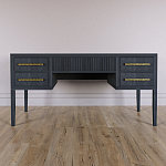 Большой Рабочий стол Primo с 5 выдвижными ящиками Черный дуб варинант исполнения - 1 | Loft Concept в Омске