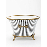 Кашпо Black white stripe варинант исполнения - 3 | Loft Concept в Омске