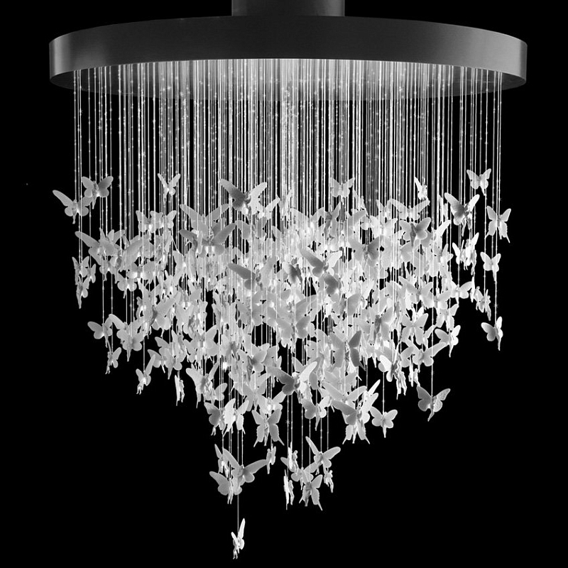 Люстра Night Fairy Chandelier Белый Черный в Омске | Loft Concept 